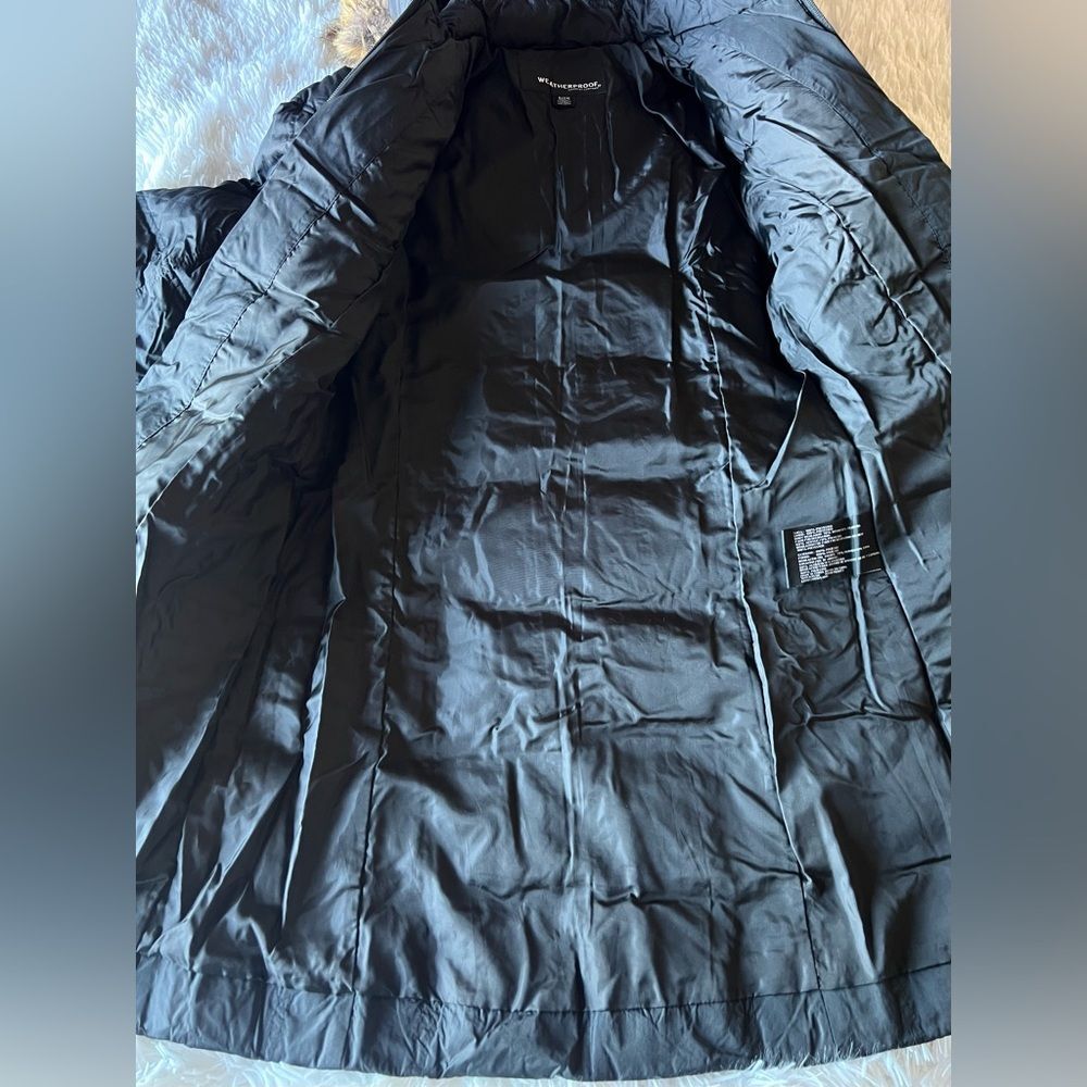 NWOT Weatherproof Black Down Puffer Coat Parka with Removable Faux Fur Hood S - Picture 6 of 16